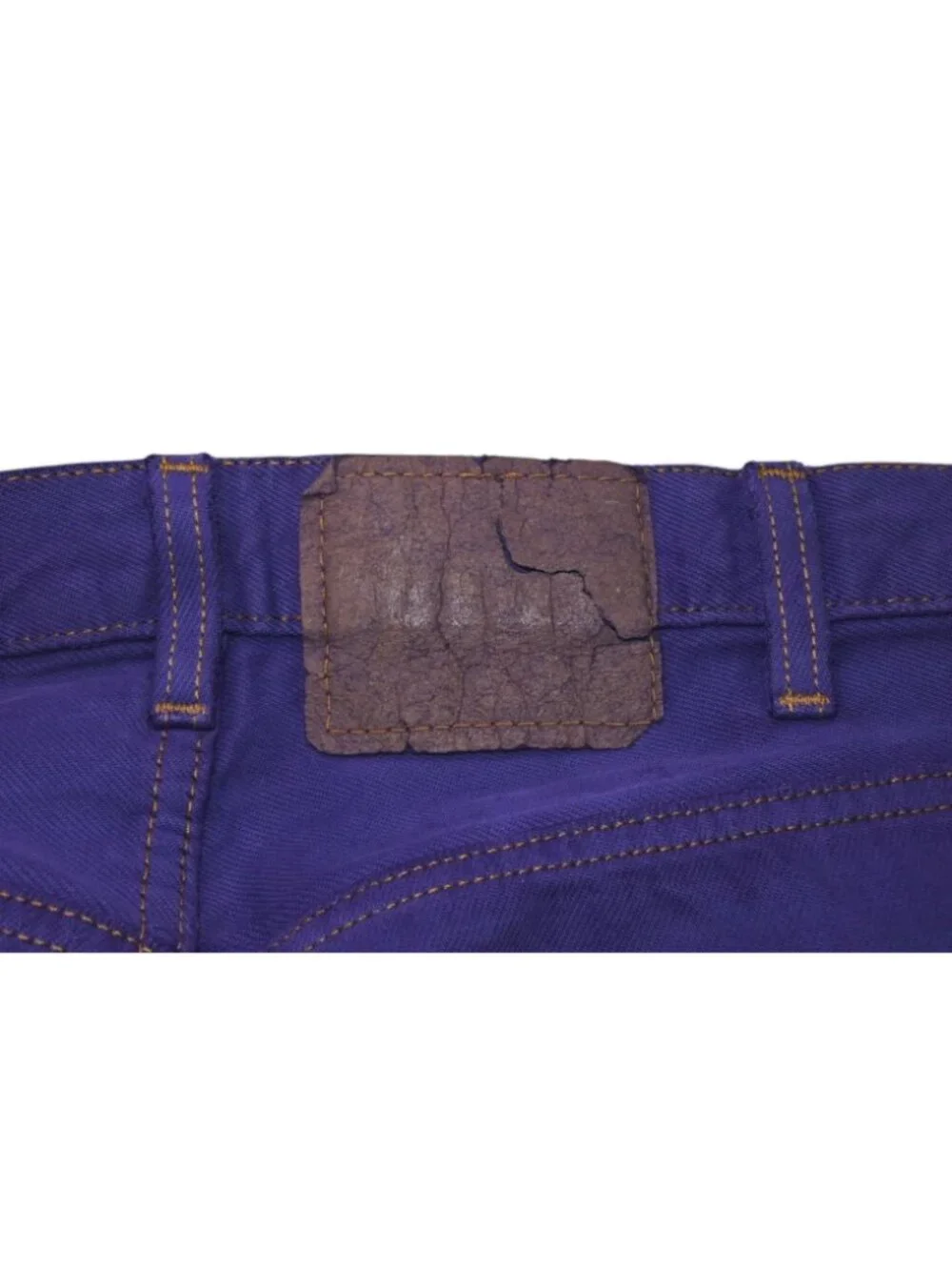 Chrome Hearts Levi's Denim Pants Crossball Purple Cotton 925 Sterling Silver 38
